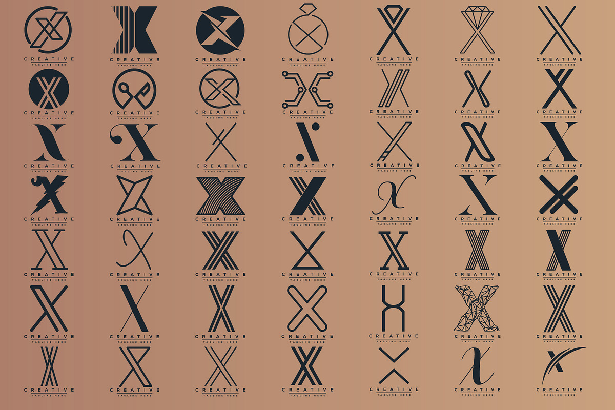 Letter X Logo Bundle XX Monogram Set, a Branding & Logo Template by Pixel Design (Photo 2 of 6)