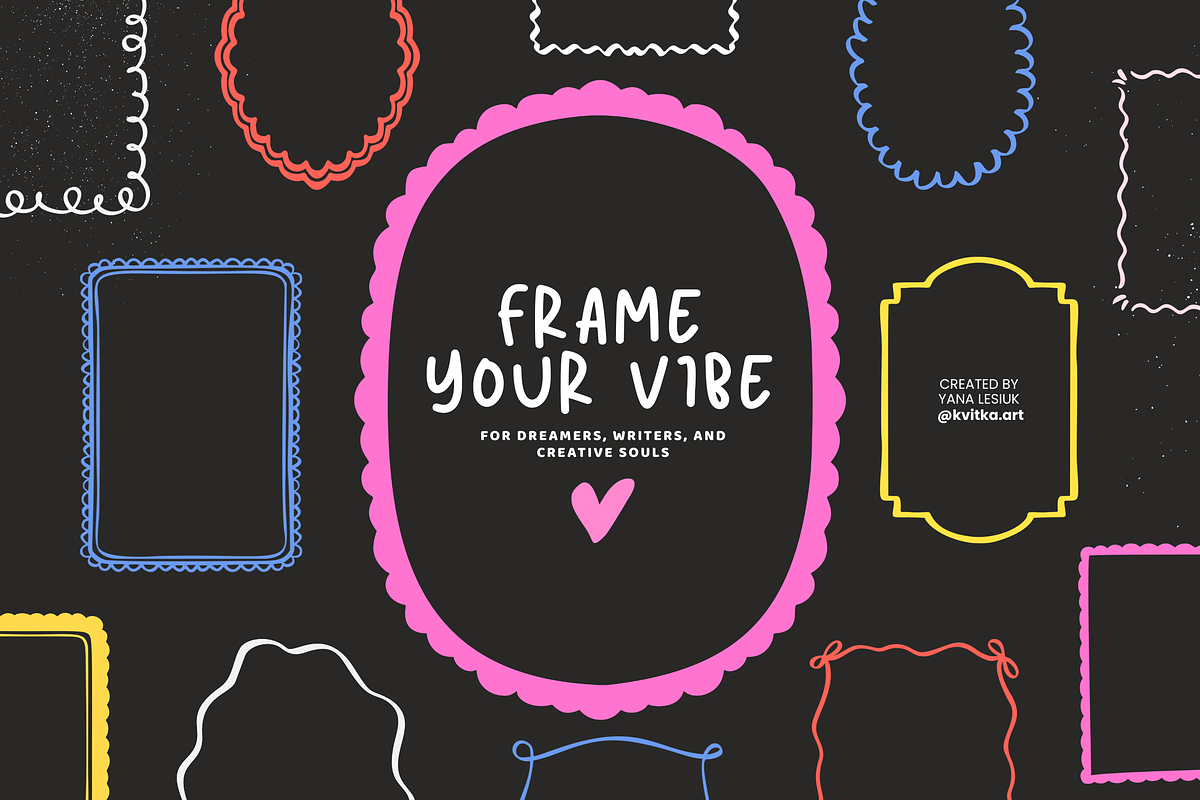 Colorful Doodle Frames & Borders, an Object Graphic by Yana Lesiuk (Photo 5 of 5)