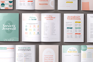 Anxiety Journal Canva & Printable