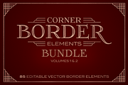 Corner Border Elements Bundle, an Object Graphic by Dandylyon Designs (Thumbnail 1 of 12)