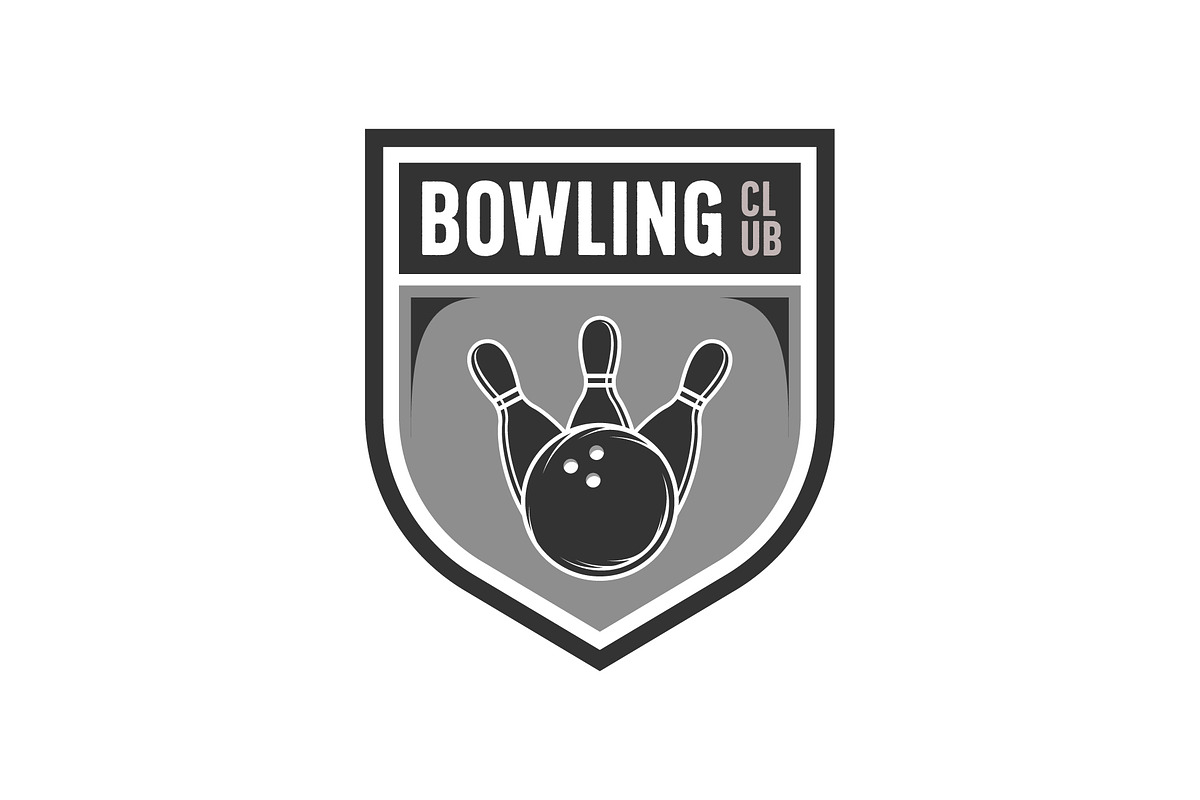 simple logo emblem of bowling ball, a Branding & Logo Template by Pyruos ID