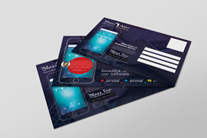 Mobile Apps Promotion PostCard