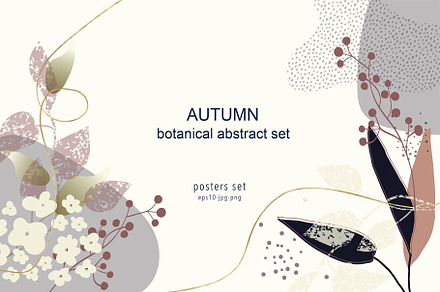 Autumn botanical abstract background