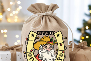 Santa Christmas Cowboy Hat Howdy Svg