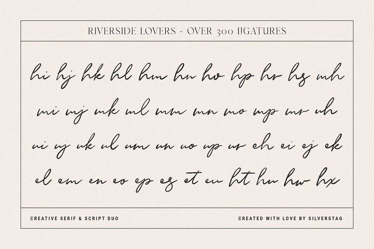Riverside Lovers - Elegant Font Duo, a Serif Font by SilverStag Type Foundry (Photo 16 of 20)