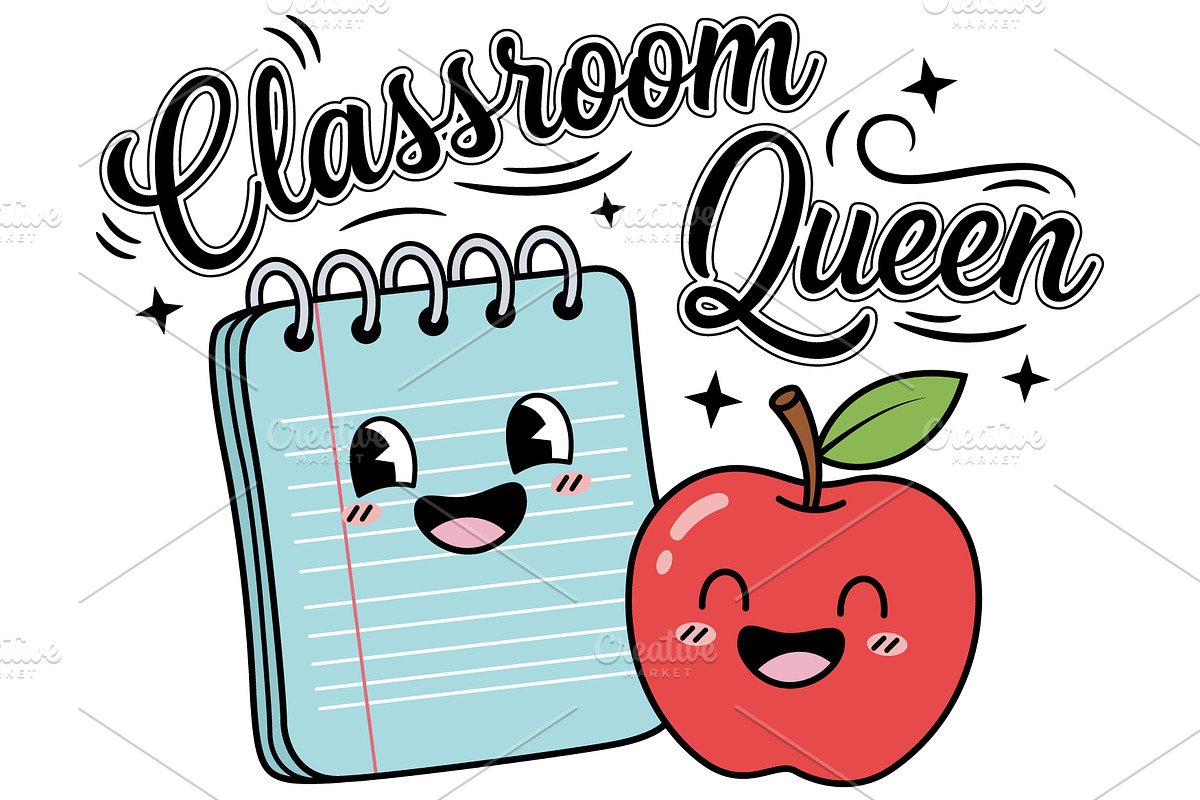 Classroom Queen Teacher T-Shirt SVG, an Object Illustration by Ghagra (Photo 2 of 7)