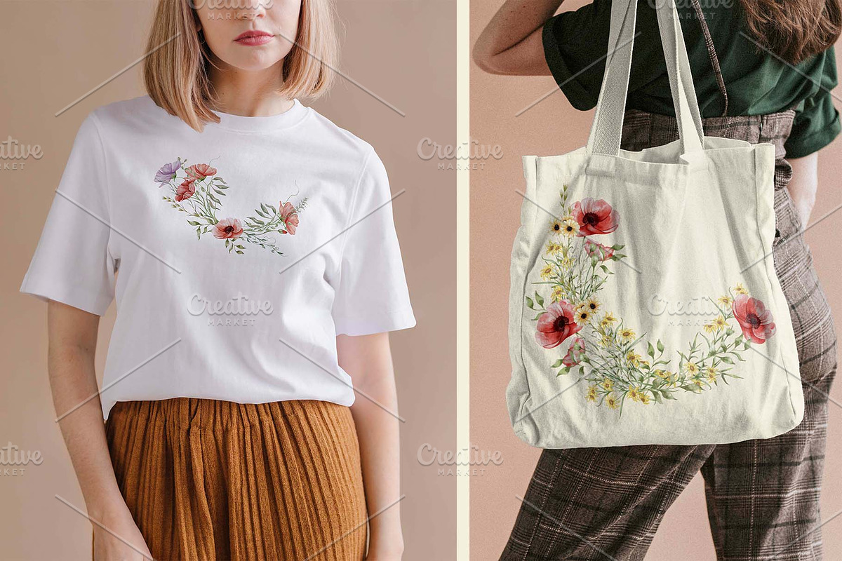 Watercolor Wildflowers Botanical Set, a Decorative Illustration by BarvArt (Photo 11 of 22)