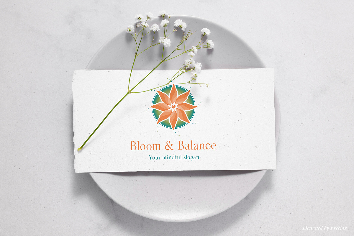 Mindful Floral Zen Logo - Canva & AI preview 2