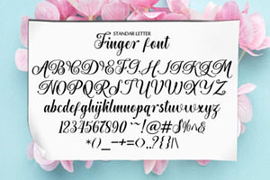 Finger Font - Modern Calligraphy