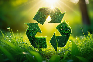 green recycling symbol, a Nature Photo by itakdalee