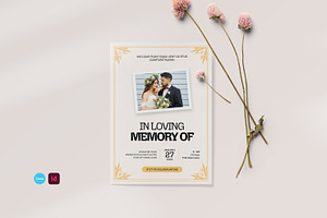 Floral Wedding Invitation In Flat, an Invitation Template by Creatiya Type