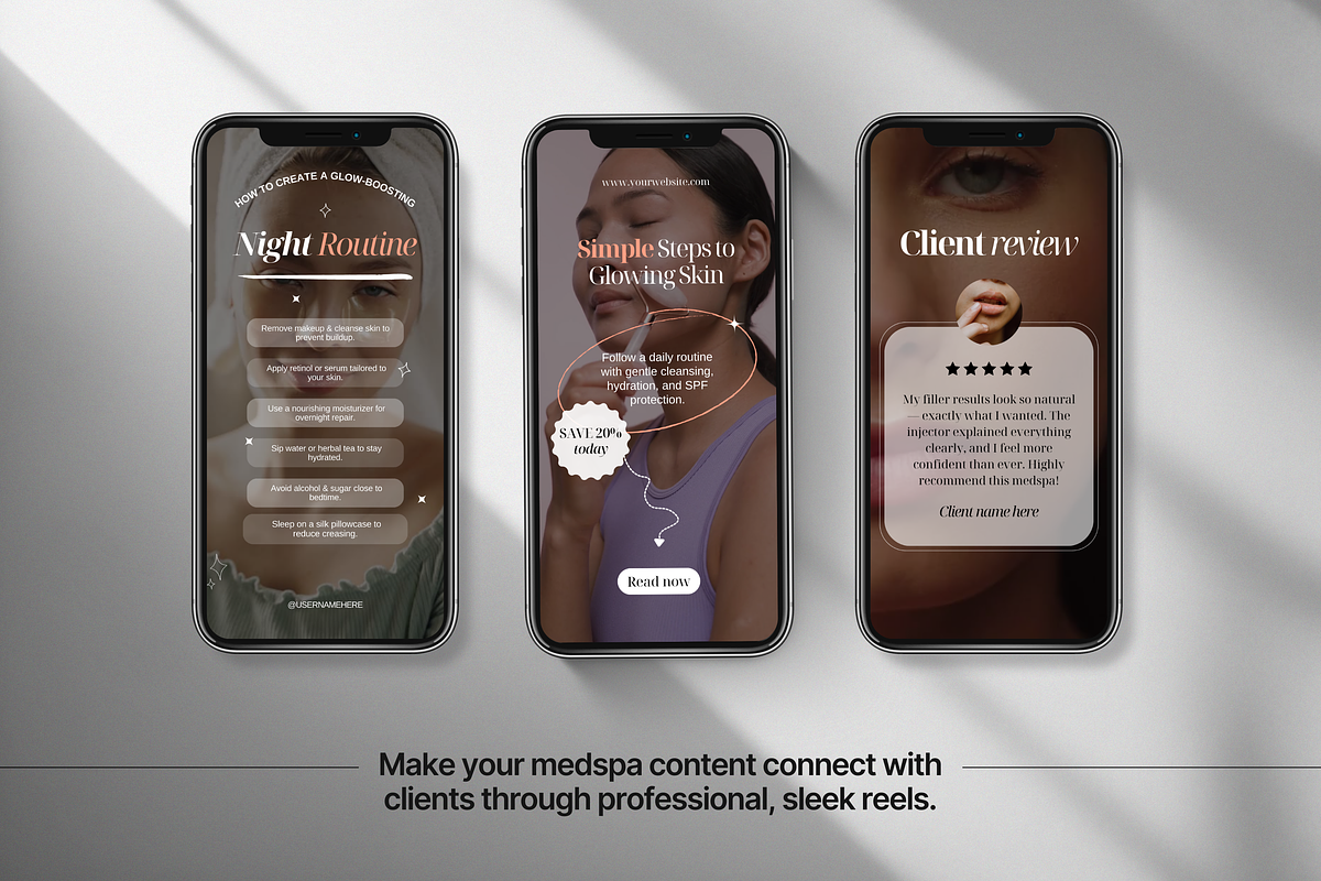100 Medspa Instagram Reels Templates preview 4