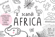 Scandi African animals for kids, an Animal Illustration by cutelevindesign (Thumbnail 1 of 10)