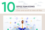 Office Team Vector Scenes, an Education Illustration by PavelVinnik (Thumbnail 2 of 3)