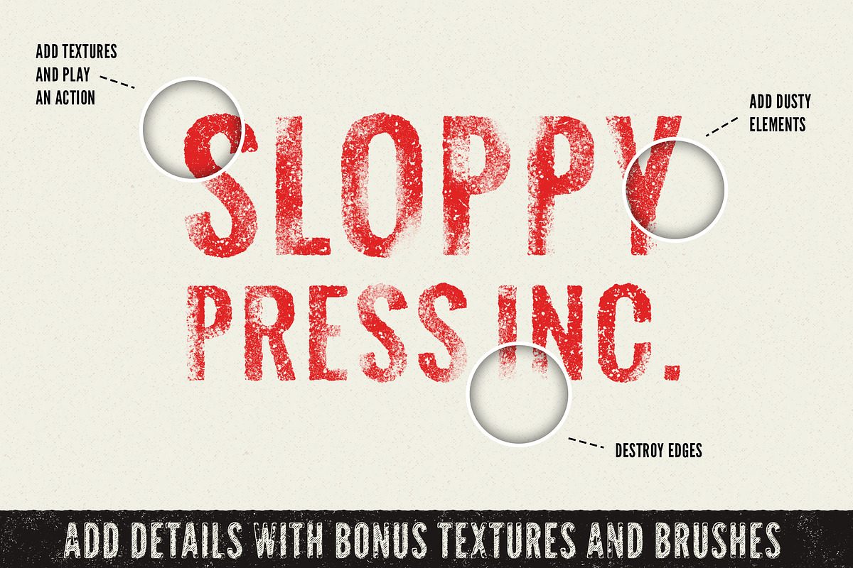Sloppy Press Inc., a Layer Style Add-On by Guerillacraft (Photo 4 of 7)
