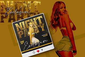 Night Party Flyer & Social Media