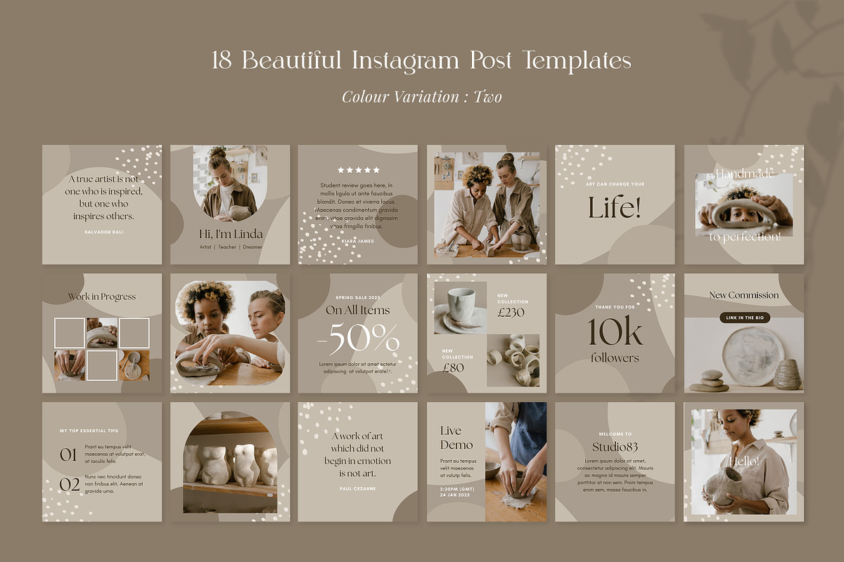 Instagram Puzzle Template in CANVA, a Social Media Template by RWstudio (Photo 3 of 8)