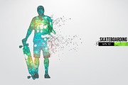 Silhouettes of a skateboarder, a Person Illustration by Matrosovv (Thumbnail 1 of 4)