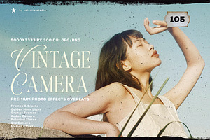 Vintage Camera Effects Overlays, a Texture Graphic by Kaleriia