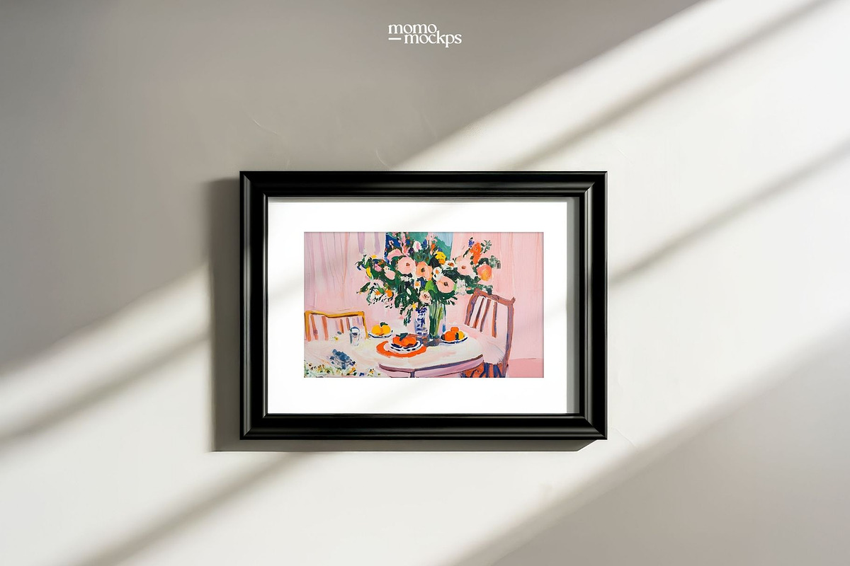 Horizontal Vintage Frame Mockup, a Household Mockup by momomockps (Photo 3 of 13)
