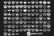 Royal Crowns Set 1 Procreate Brush, a Brush Add-On by Disasterology Ink (Thumbnail 5 of 10)