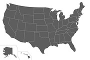 3x B&W USA Map, an Education Illustration by asantosg (Thumbnail 3 of 4)