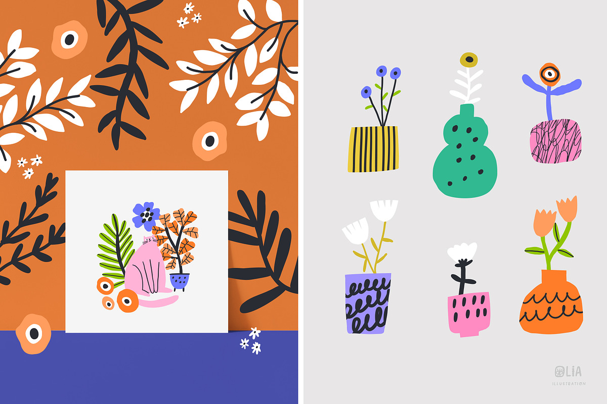 Cats and Flowers | 100% Hand drawn, an Animal Illustration by Olia (Photo 14 of 14)