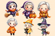 Cute Grandma Halloween Clipart, a Seasonal Illustration by Printable Pretty Studio (Thumbnail 3 of 3)