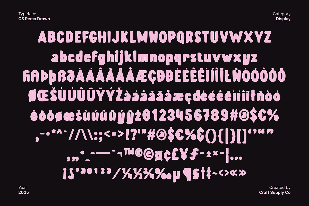 CS Rema Drawn, a Sans Serif Font by Craft Supply Co. (Photo 8 of 8)