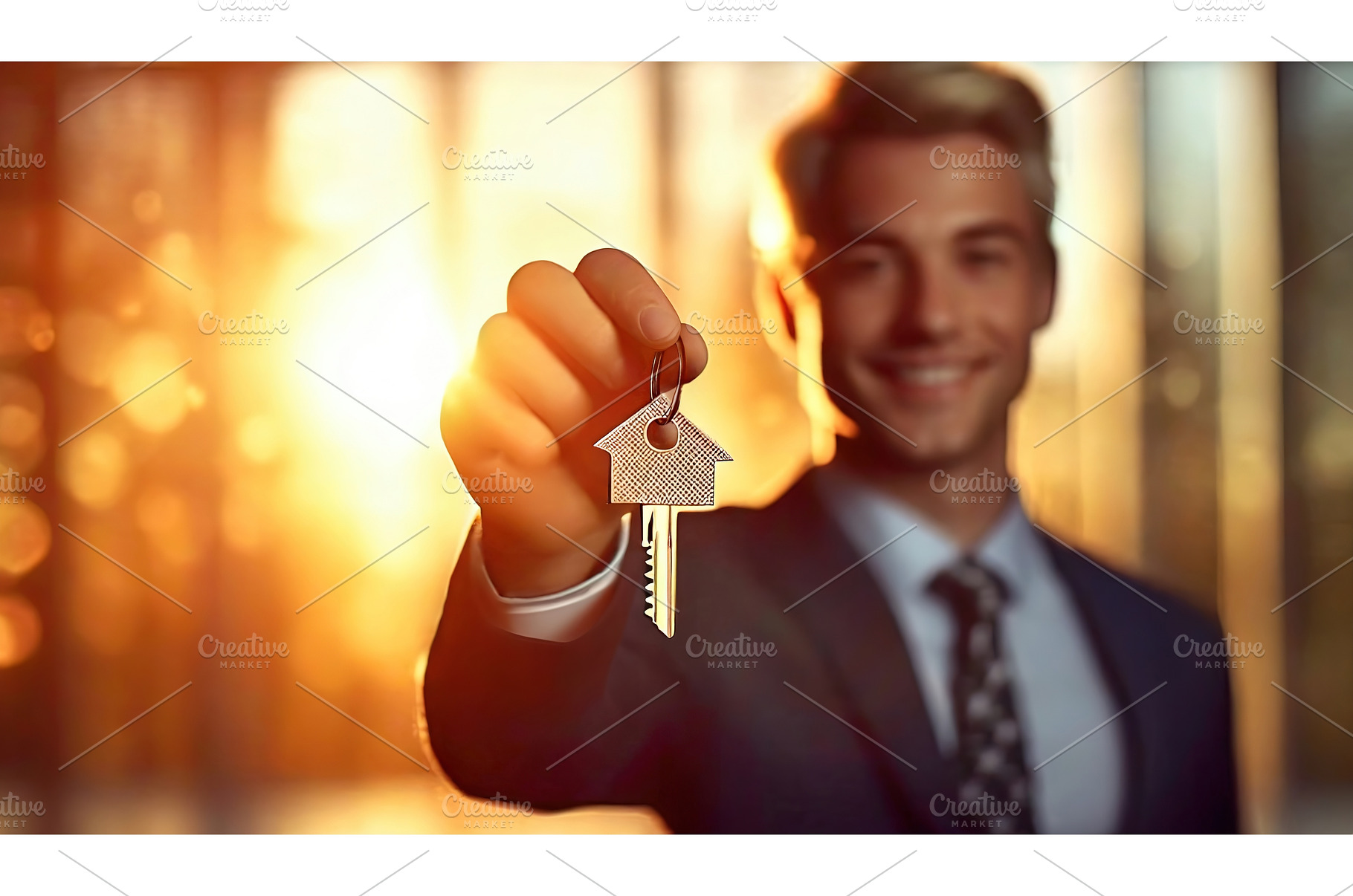 A smiling individual holding a house, a Person Photo by Igor Tichonow