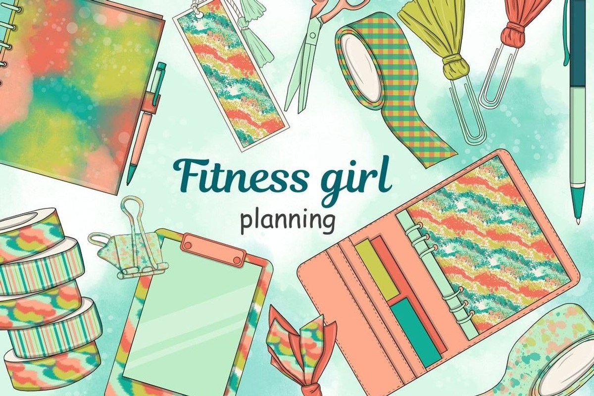Fitness Girl Planning Collection, a Work Illustration by GlamArtZhanna (Photo 3 of 3)