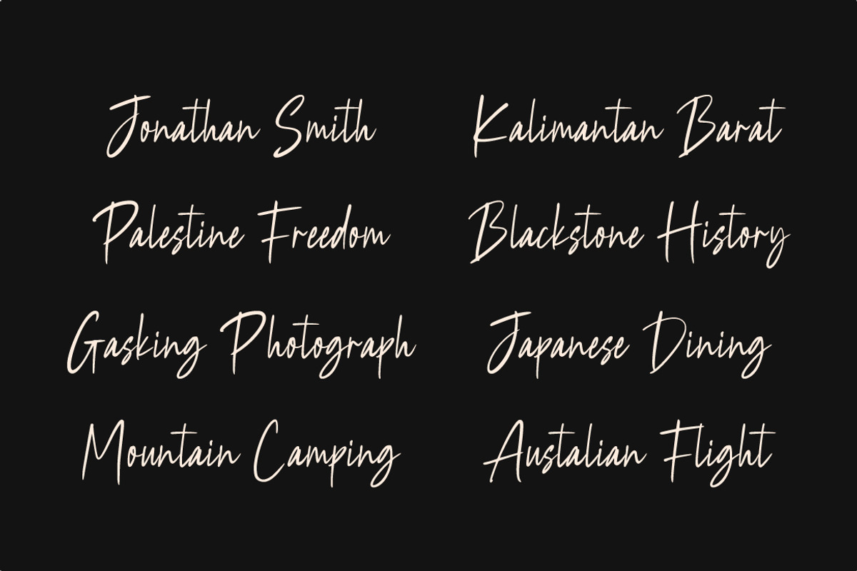 Lustine Signature – Modern Script, a Script Font by kangfont Studio (Photo 2 of 8)