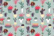 House plants Illustrations & Pattern, a Pattern Graphic by Blue Lela Design (Thumbnail 6 of 9)