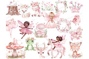 Fairy Clipart Bundle, an Animal Illustration by GlamArtZhanna (Thumbnail 3 of 6)