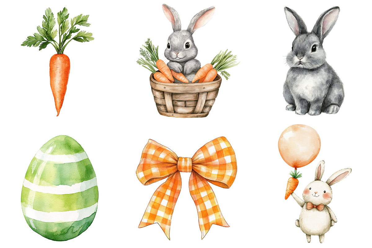 Cute Easter Clipart, an Illustration by CitraGraphics (Photo 5 of 5)