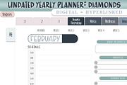 Undated Digital Planner - Diamonds, a Stationery Template by Brenda Avila Designs (Thumbnail 3 of 4)