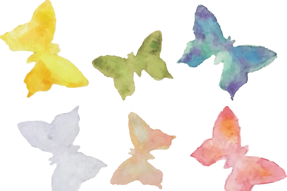 Watercolor Butterflies, an Illustration by Valeri Nick (Photo 3 of 3)