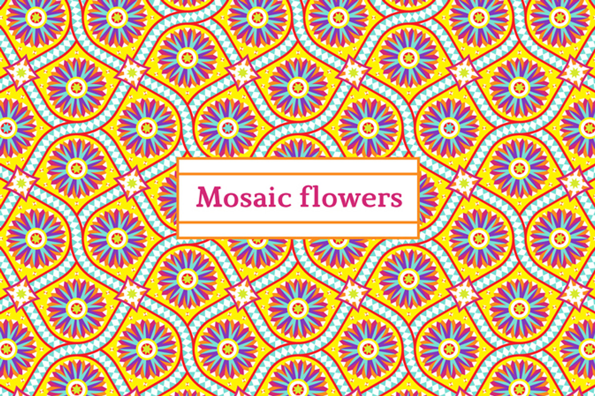 Mosaic flowers—Festive patterns, a Pattern Graphic by Zhurov (Photo 11 of 12)