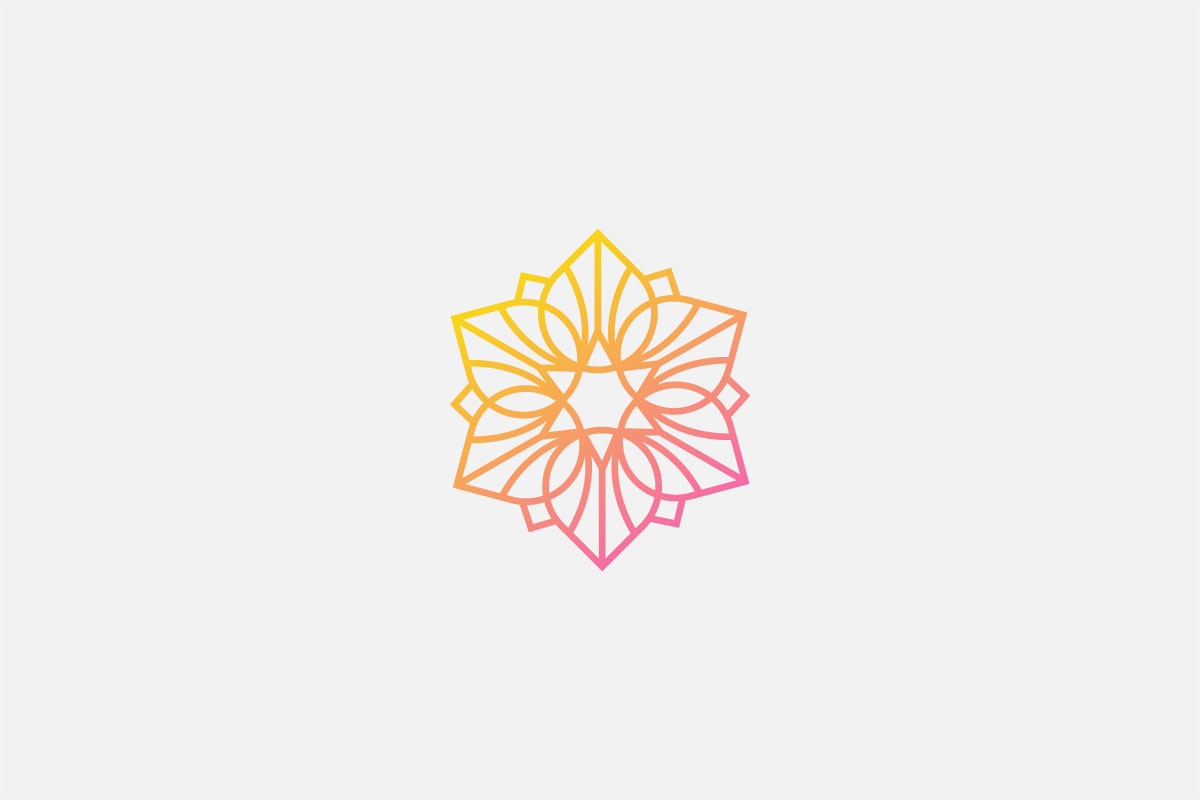 Floral Geometric Mandala Logo Design preview 3