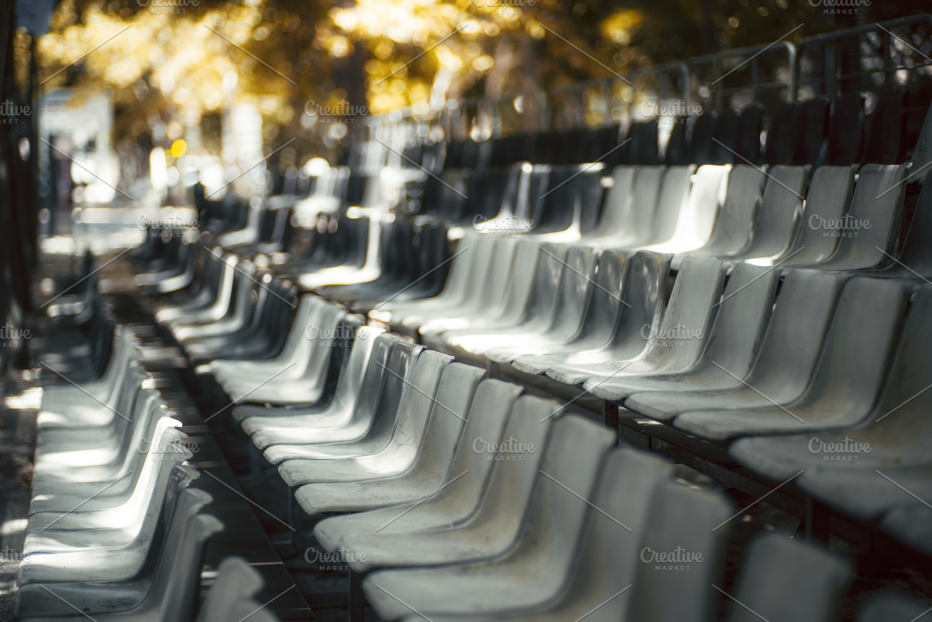Empty Event Seating Rows, an Architecture Photo by SkyNext