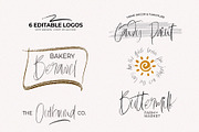 Roti Brown With 6 Editable logo, a Script Font by Alcode (Thumbnail 7 of 15)