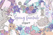 Spring Fairy Tale Clipart, a Seasonal Illustration by GlamArtZhanna (Thumbnail 1 of 3)