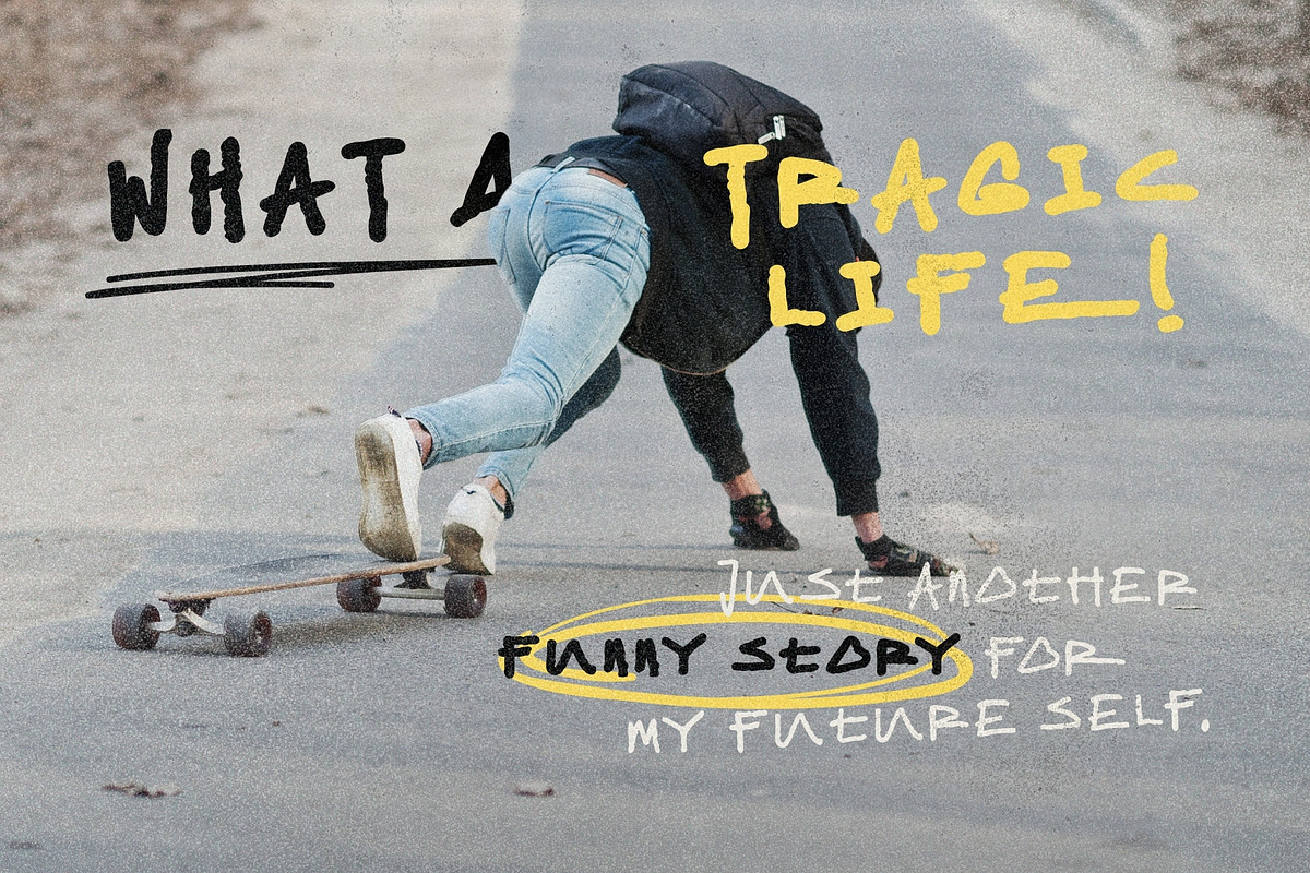 Point of View – Raw Hand-Drawn Font, a Handwritten Font by Sloulyfe (Photo 6 of 10)