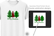 Plaid procreate brush seamless, a Brush Add-On by Artisan Craft (Thumbnail 2 of 4)