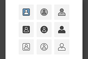 Profile Avatar Icon Set, an Outline Icon by erifqizeicon (Thumbnail 4 of 6)