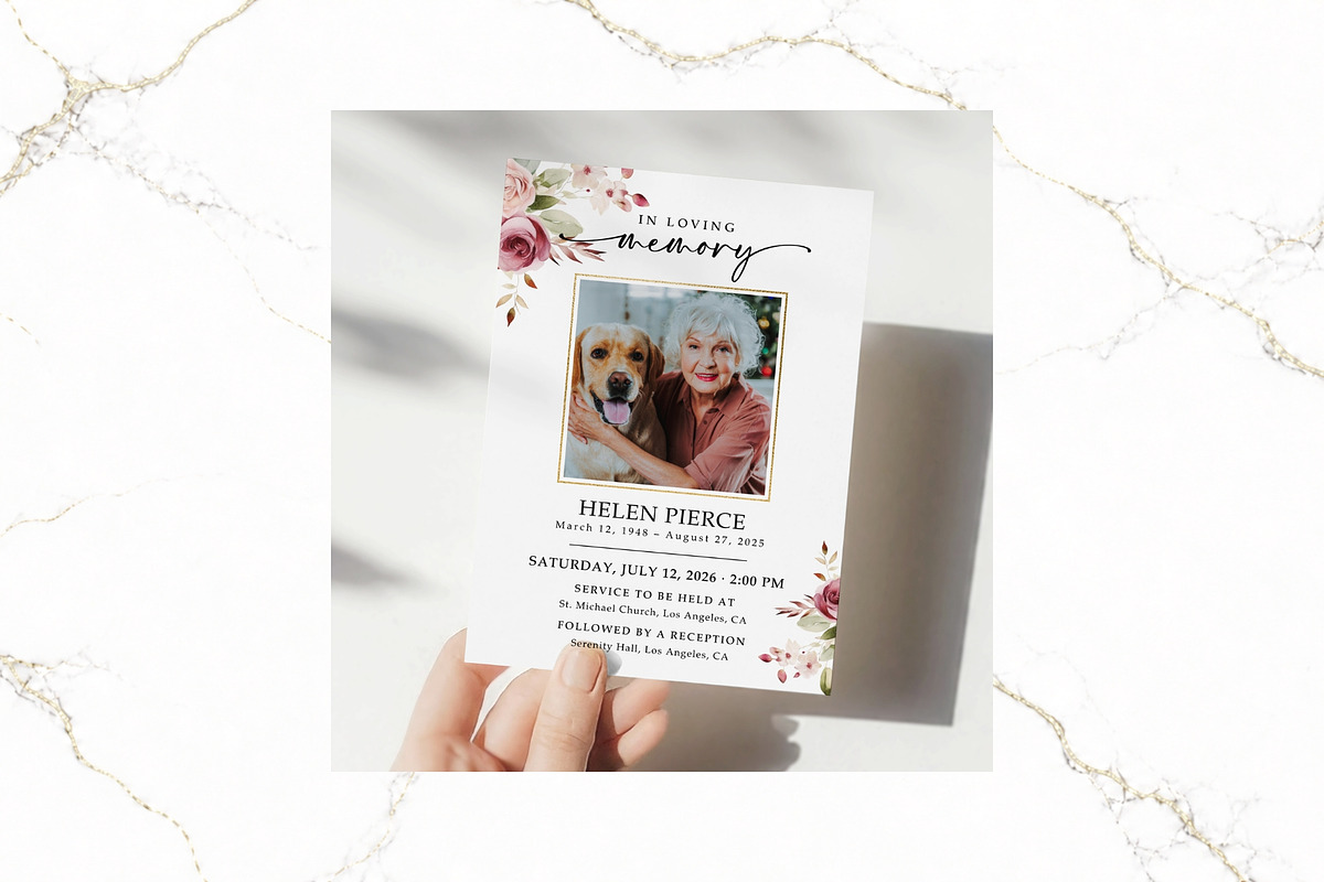 Funeral Invitation Canva FR008, an Invitation Template by TyphoonStudio (Photo 3 of 7)