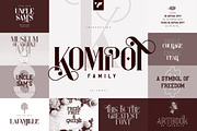 Kompot Family - 10 fonts, a Sans Serif Font by VP Fonts (Thumbnail 1 of 11)
