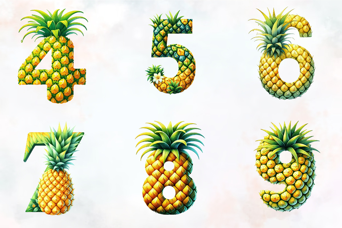 Spring pineapple Alphabet clipart, an Illustration by RobertsArt (Photo 2 of 7)
