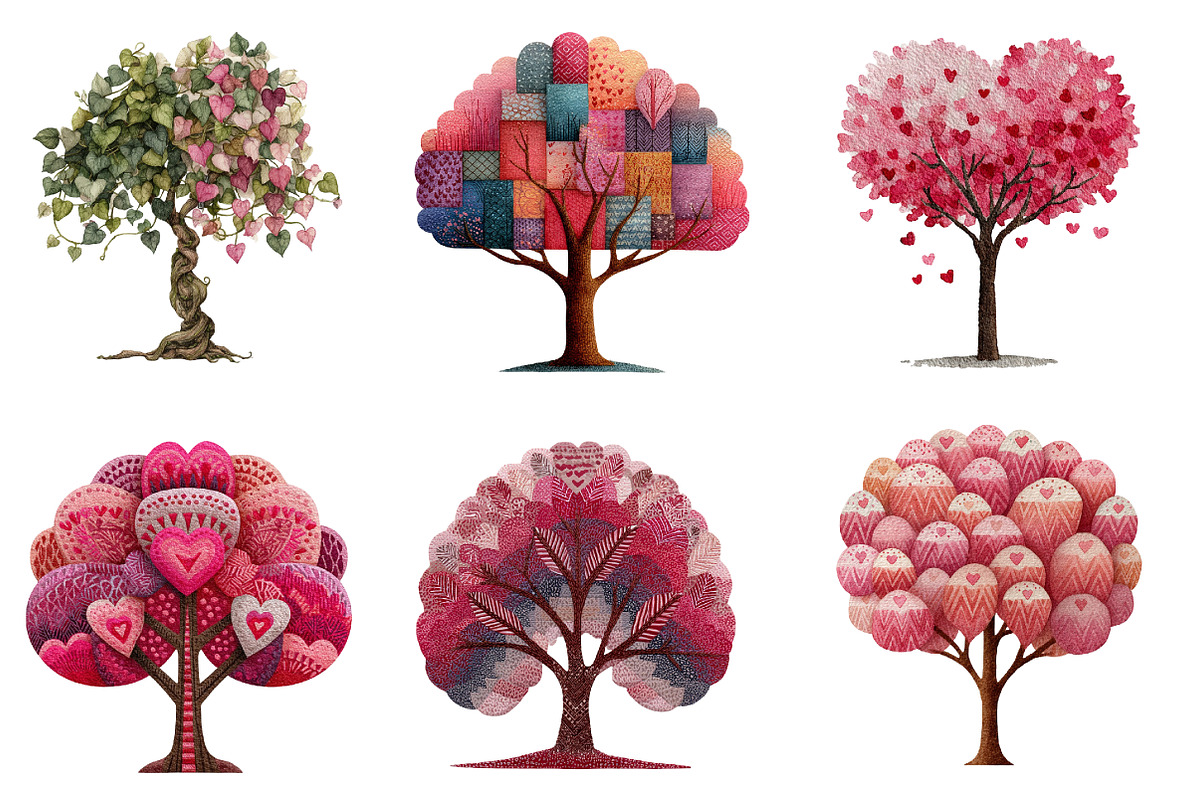 Valentine tree clipart, an Illustration by Designworld (Photo 2 of 5)