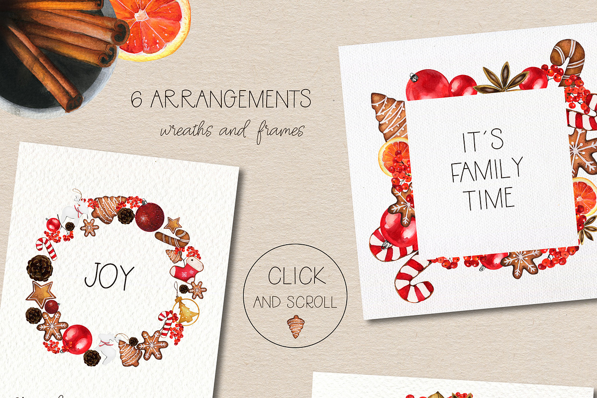Watercolour Christmas Scene Creator, a Decorative Illustration by adrika.illustration (Photo 6 of 7)